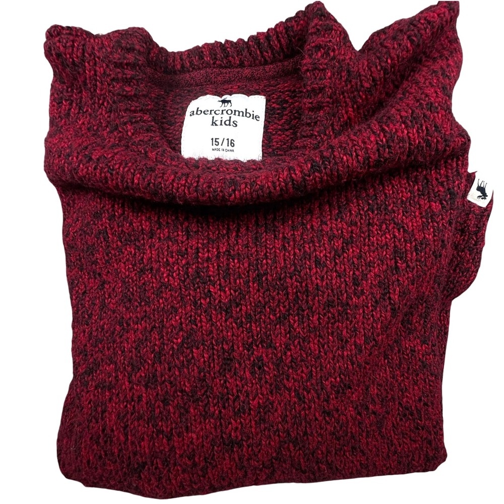 Abercrombie Kids Sweater 15/16 Red Black Knit‎ Cold Weather School Holiday Cozy